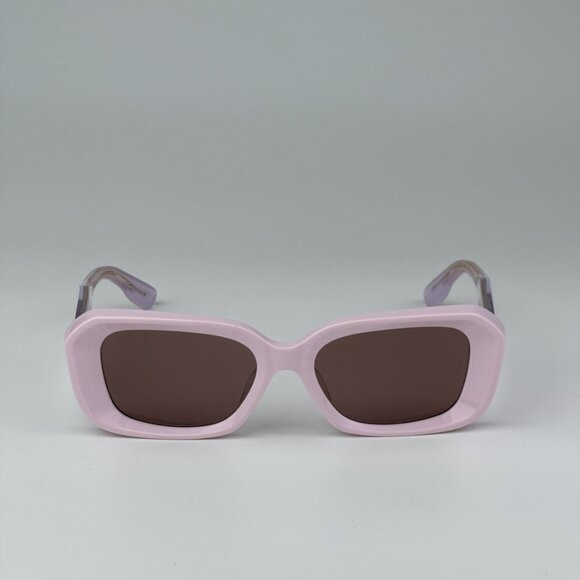 Gucci GG1531SK 003 BRAND NEW Sunglasses Pink Brown Unisex Rectangle - Picture 8 of 13